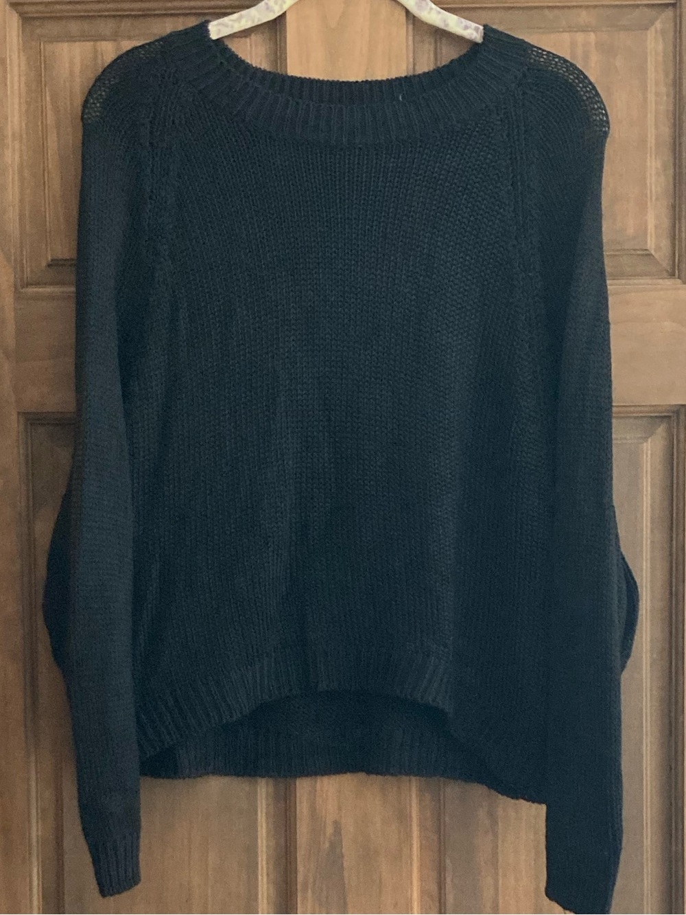 Workshop Black Open Weave Sweater